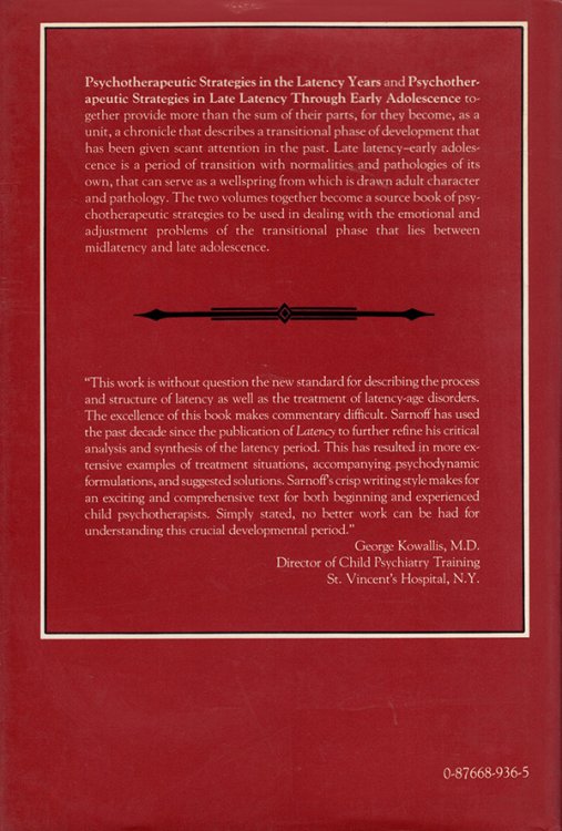 Psychotherapeutic Strategies in the Latency Years