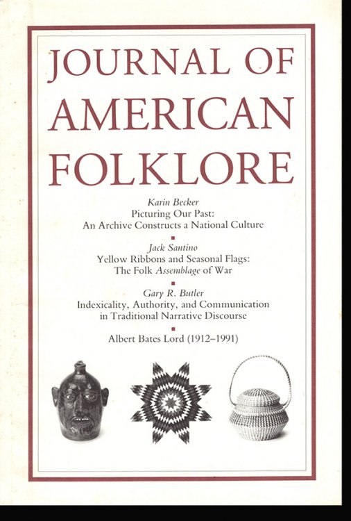 Journal of American Folklore (Vol 105, No 415, Winter 1992)