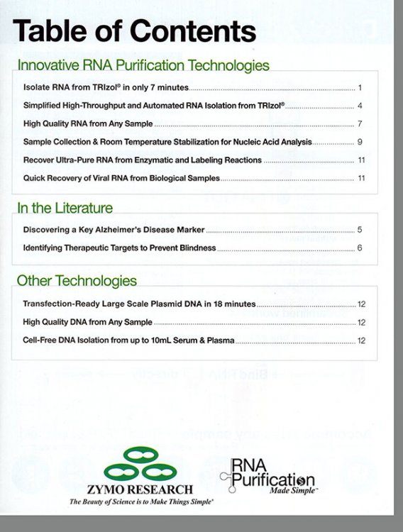 Zymo Research: Peanuts: A Biotechnical Newsletter (Vol 13, Issue 1, 2016)