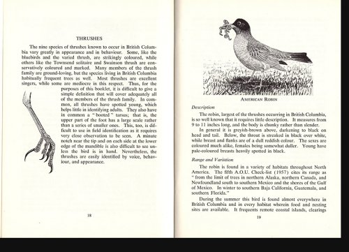 The Birds of British Columbia (8): Chicadees, Thrushes, Kinglets, Pipits, Waxwings, and Shrikes