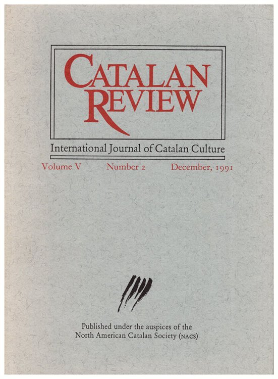 Catalan Review (Vol. V, No. 2, December 1991)