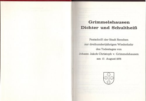 Grimmelshausen Dichter und Schultheiss 1676-1976