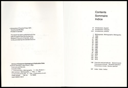 Futurism and the Arts: A Bibliography