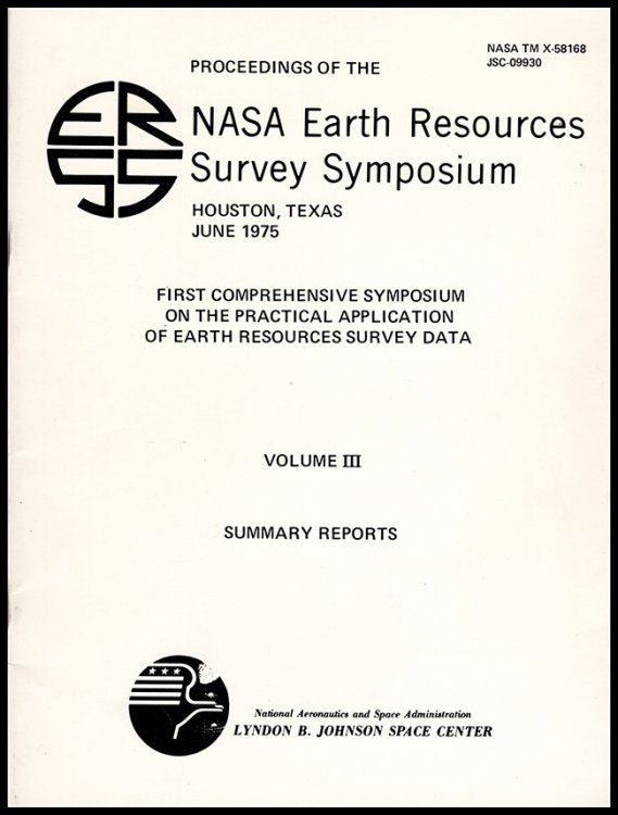 NASA Earth Resources Survey Symposium: First Comprehensive Symposium on the Practical Application of Earth Resources Survey Data (Volume III)