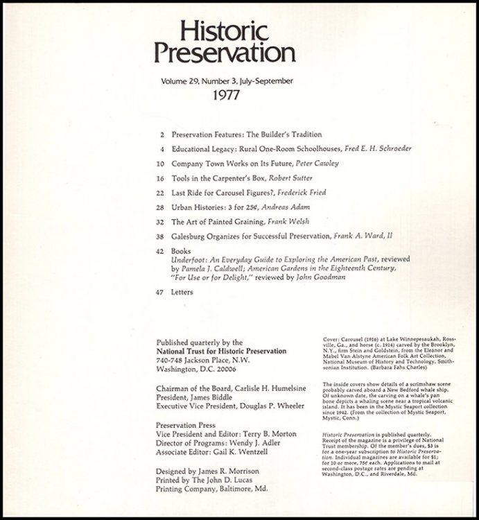 Historic Preservation (Volume 29, Number 3, July-September 1977)