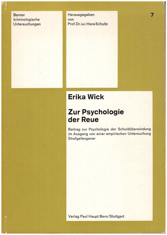 Zur Psychologie der Reue