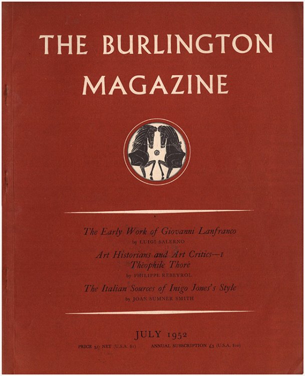 The Burlington Magazine (July 1952, Vol XCIV, No. 592)