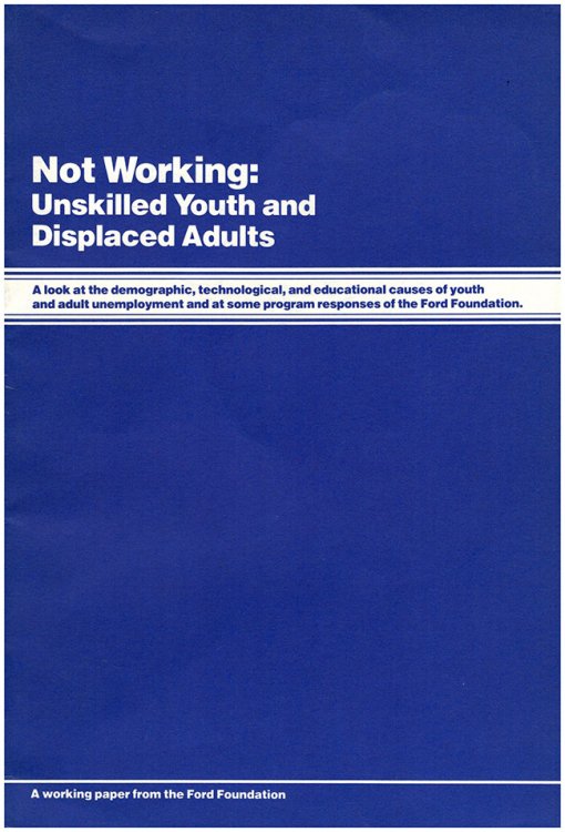 Not Working: Unskilled Youth and Displaced Adults