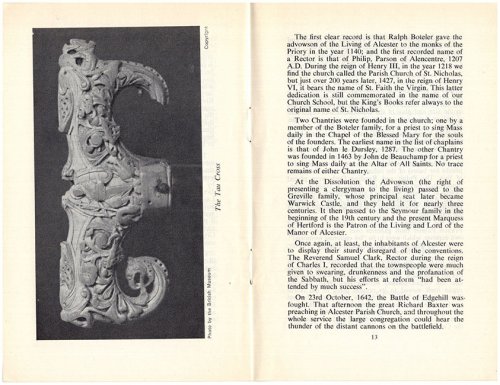 A Short Guide to the Parish Church of St. Nicholas Alcester