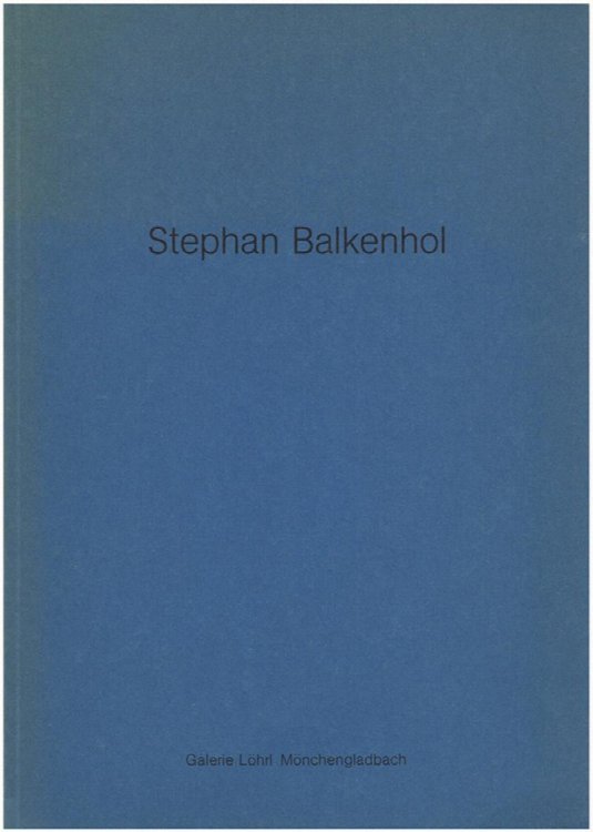 Stephan Balkenhol Neue Skulpturen 27. Marz bis 4 Mai 1988