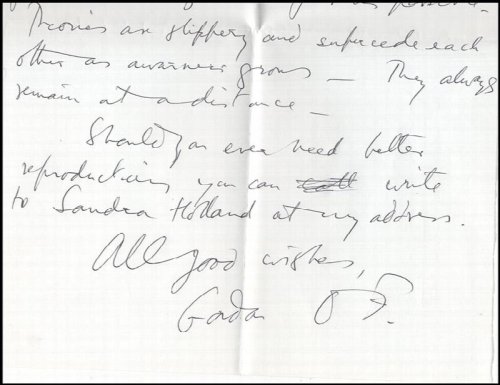 Signed: Gordon Onslow-Ford Letter, September 12th, 1990