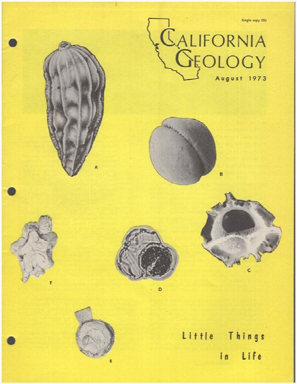 California Geology: Microfossils, Earthquakes, Ice Age Pigs (Vol.26, No.8. August 1973)