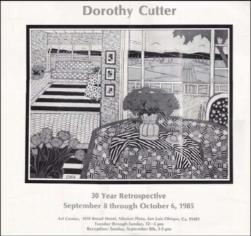 Poster: Dorothy Cutter 30 Year Retrospective (September 8 through October 6, 1985)
