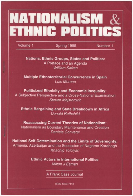 Reassessing Current Theories of Nationalism: Nationalism as Boundary Maintenance and Creation