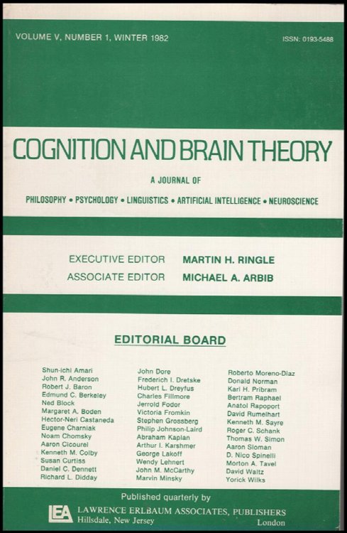 Cognition and Brain Theory (Vol 5, No. 1, Winter 1982)
