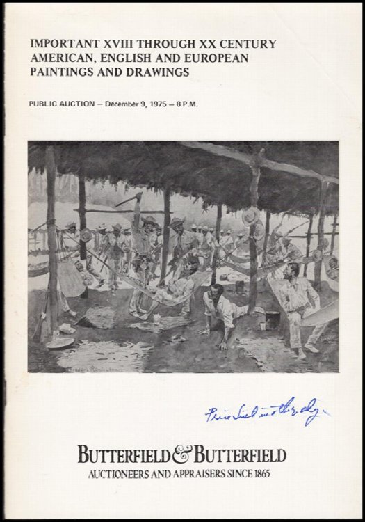 Important 17th and 20th Century American, English, and European Paintings and Drawings (December 9, 1975)