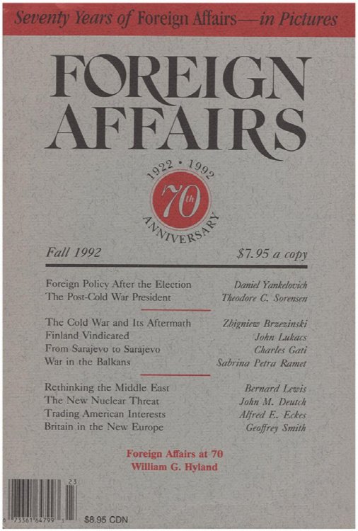 Foreign Affairs (Volume 71, No. 4, Fall 1992)