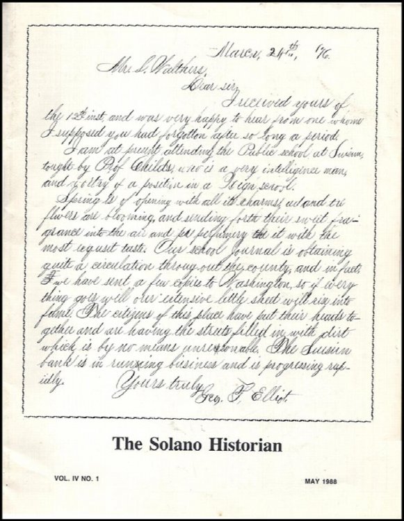 The Solano Historian (Vol. IV, No. 1, May 1988)