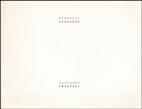 Marianne Fraenkel: Personal Pronouns