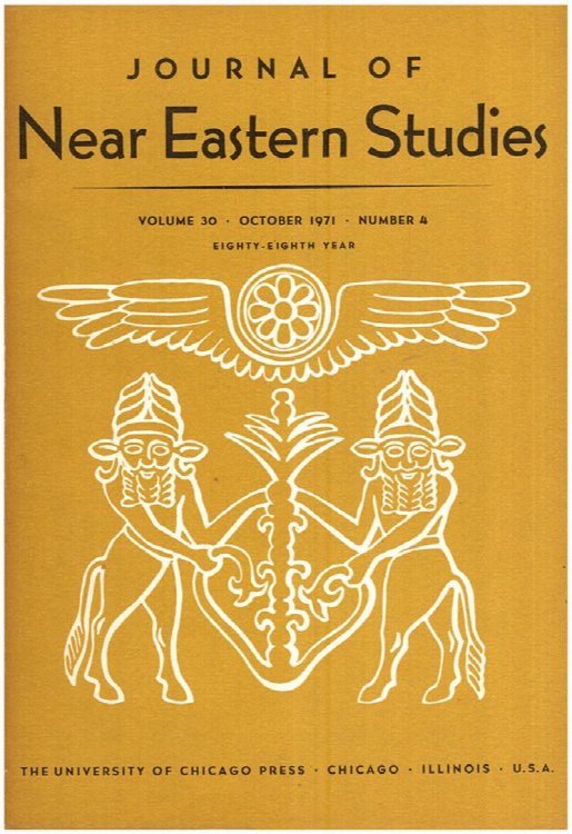 Journal of Near Eastern Studies (Vol 30, October 1971, No. 4)