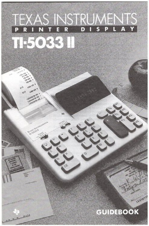 A Guide to Texas Instruments Printer Display TI-5033II