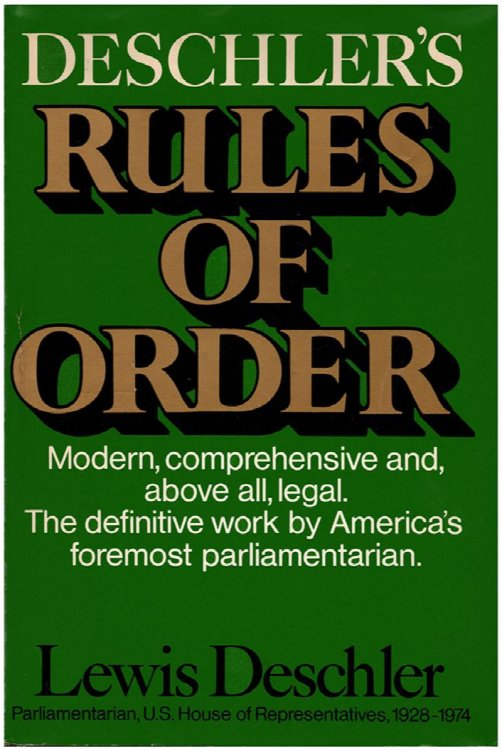 Deschler's Rules of Order