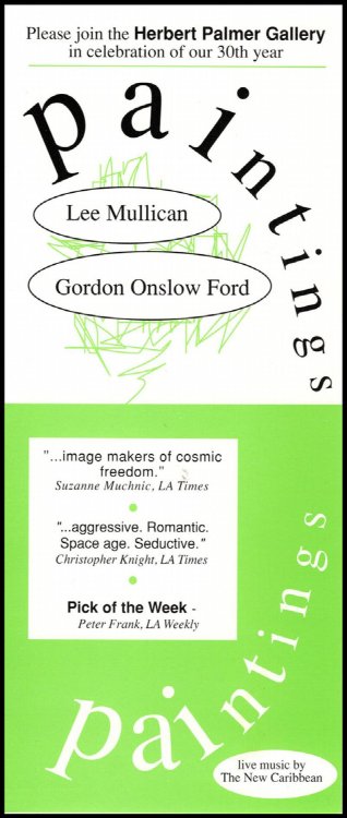 Gordon Onslow-Ford: Herbert Palmer Gallery Exhibition Announcements