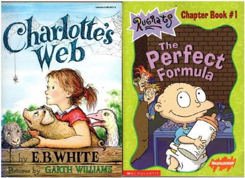 Children Books Collection (Charlotte's Web, Glove Compartment Games, Rugrats The Perfect Formula)
