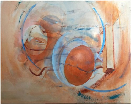 A Modern Creation Myth (Oil painting by Amy Ione)