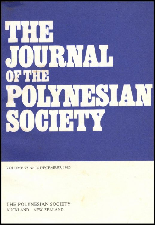 The Journal of the Polynesian Society (Volume 95, No. 4, December 1986)