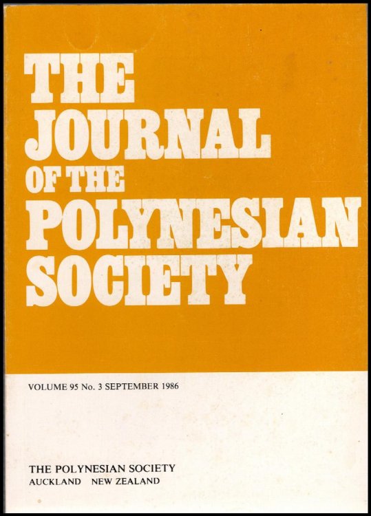 The Journal of the Polynesian Society (Volume 95, No. 3, September 1986)