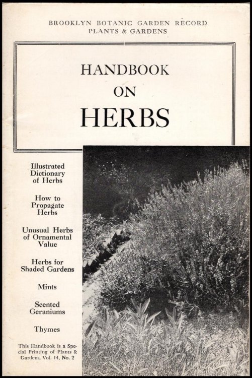 Handbook on Herbs (Brooklyn Botanic Garden, Vol. 14, No. 2)