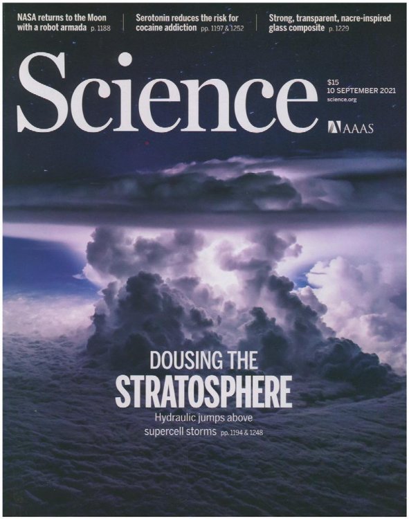 Science Magazine: Dousing the Stratosphere (10 September 2021, Vol 373, No 6560)