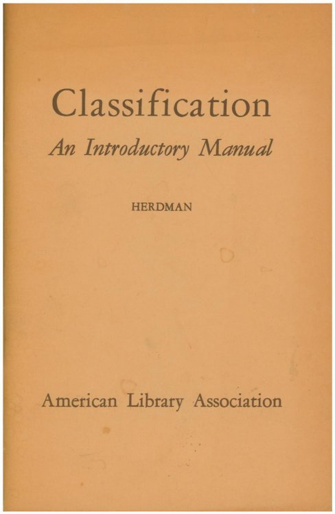 Classification: An Introductory Manual (with related materials)