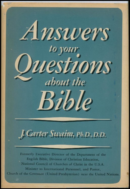 Answers to your questions about the Bible (An Edward Ernest book)