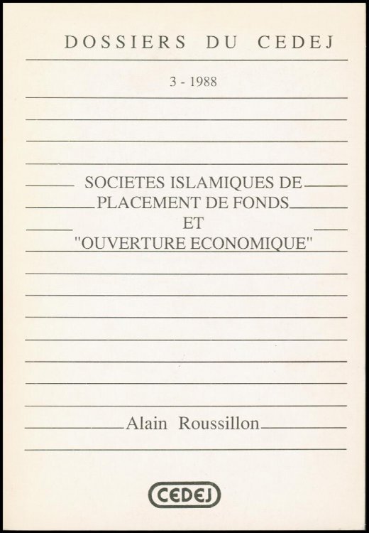 Societes Islamiques de placement de fonds et 