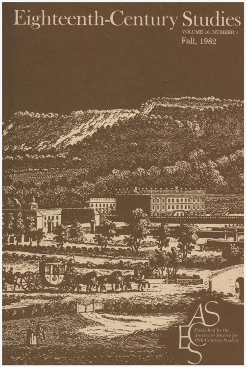 Eighteenth-Century Studies (Volume 16, No 1, Fall 1982) (ASECS)