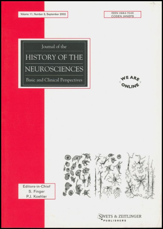 Journal of the History of the Neurosciences (Vol 11, No 3, September 2002)