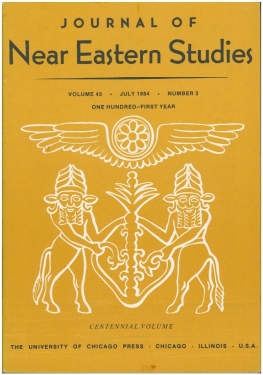 Journal of Near Eastern Studies (Vol 43, July 1984, No 3)