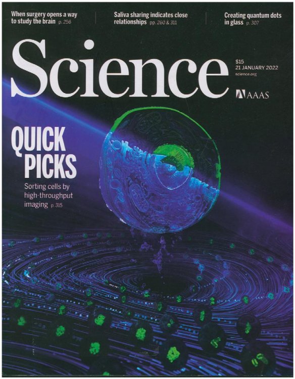 Science Magazine: Imaging Enabled Cell Sorting (Vol 375, No. 6578 21 January 2022)