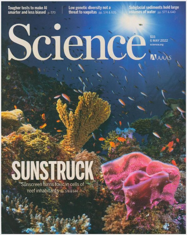 Science Magazine: Sunscreen (6 May 2022, Vol. 376, No. 6593)