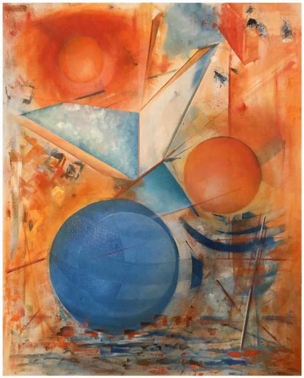 Notations (Original Oil Painting on Masonite by Amy Ione)