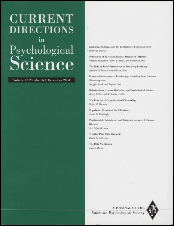 Current Directions in Psychological Science (Volume 13, Number 6, December 2004)