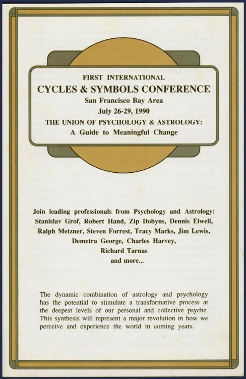 Brochure/Program: Cycles & Symbols Conference (First International Conference, 1990)