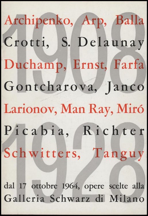 1908-1928 [Archipenko, Arp, Balla, Crotti, S. Delaunay, Duchamp]