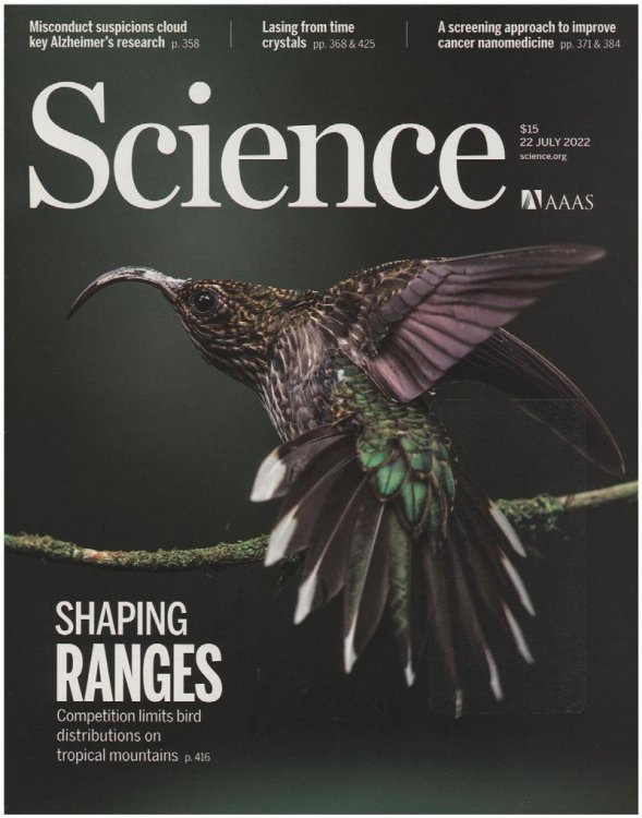 Science Magazine: Features bird distribution on tropical mountains (22 July 2022)
