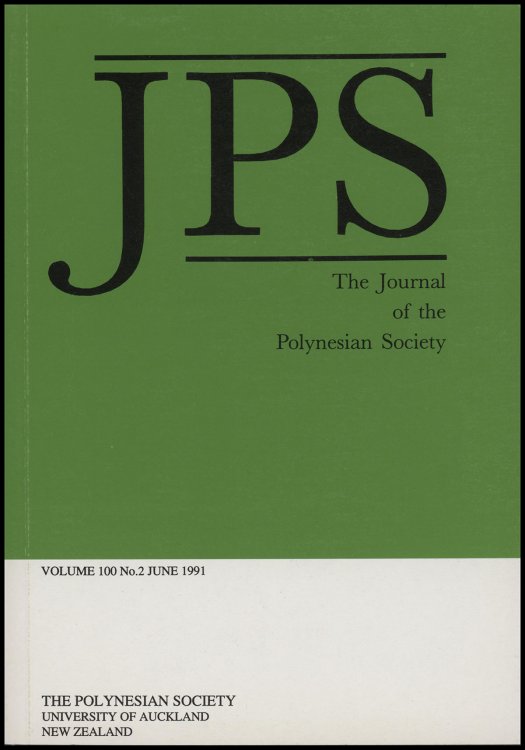The Journal of the Polynesian Society (Vol. 100, No. 2, June 1991)