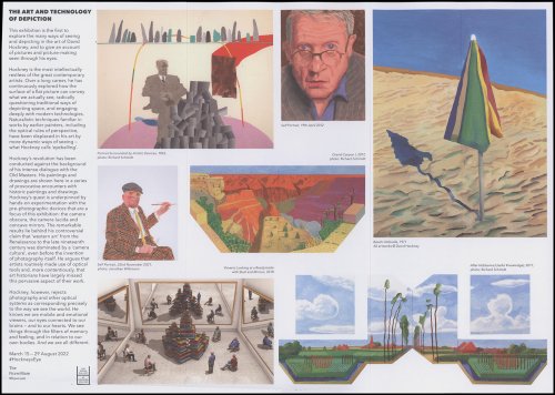 David Hockney Ephemera: Gallery handout for Hockney's Eye: The Art and Technology of Depiction (The Fitzwilliam Museum)