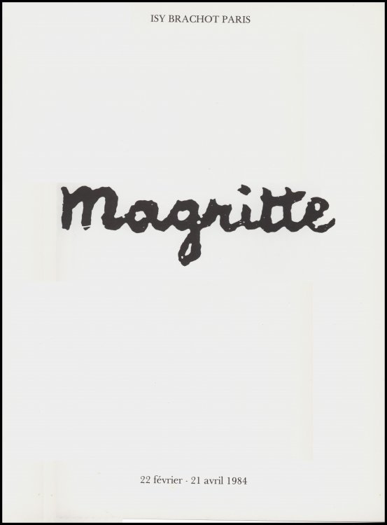Magritte (Catalog for exhibition at the Galerie Isy Brachot in Paris)
