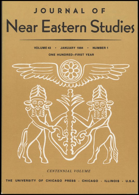 Journal of Near Eastern Studies (Vol 43, January 1984, No 1)